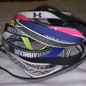 Bundle of Nike and Under Headbands